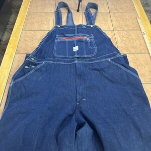 NEW Pointer Brand Vintage USA Made Denim Jeans Carpenter Bib Overalls 46 x 33
